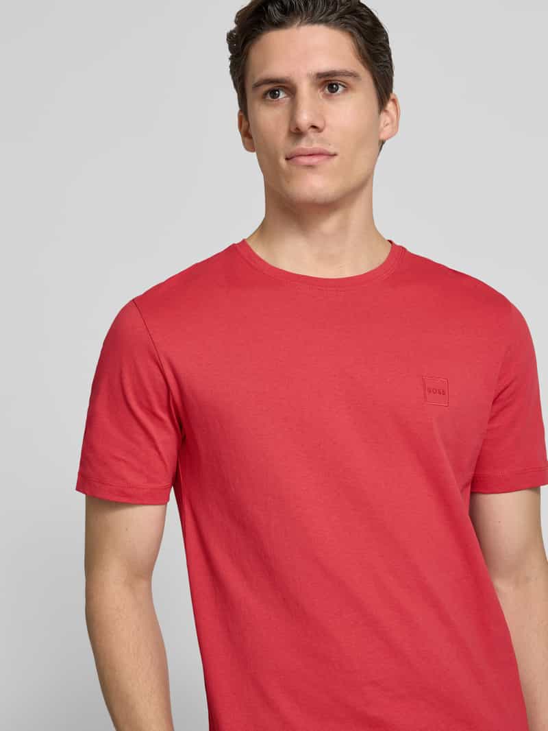 Boss Orange T-shirt met labelbadge model 'Tales'