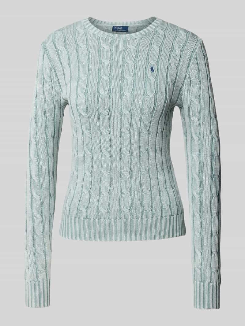 Polo Ralph Lauren Gebreide pullover met kabelpatroon model 'JULIANNA'