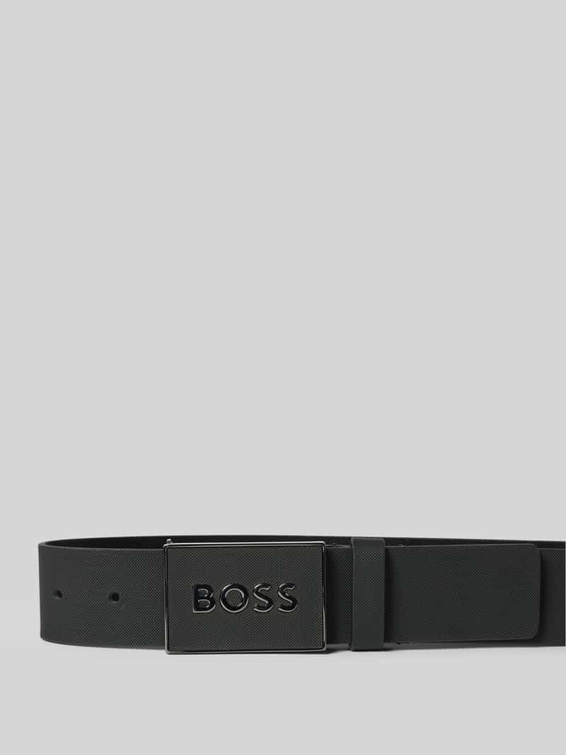 Boss Leren riem met labeldetail model 'ICON'