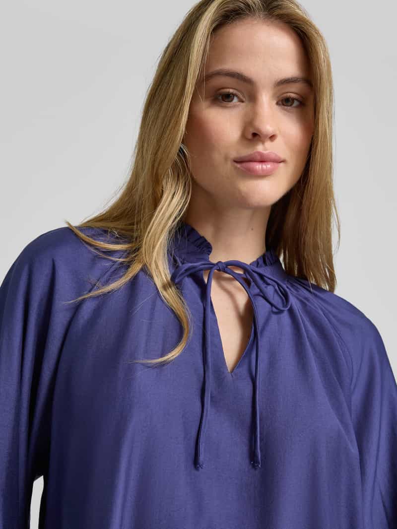 Ichi Regular fit blouse met druppelvormige hals model 'KARLANI'