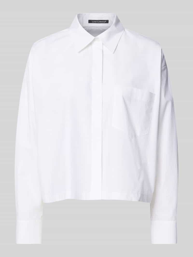 LUISA CERANO Overhemdblouse met blinde knoopsluiting