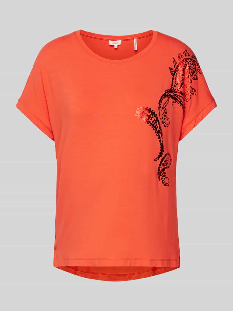 s.Oliver RED LABEL T-shirt met motief- en statementprint