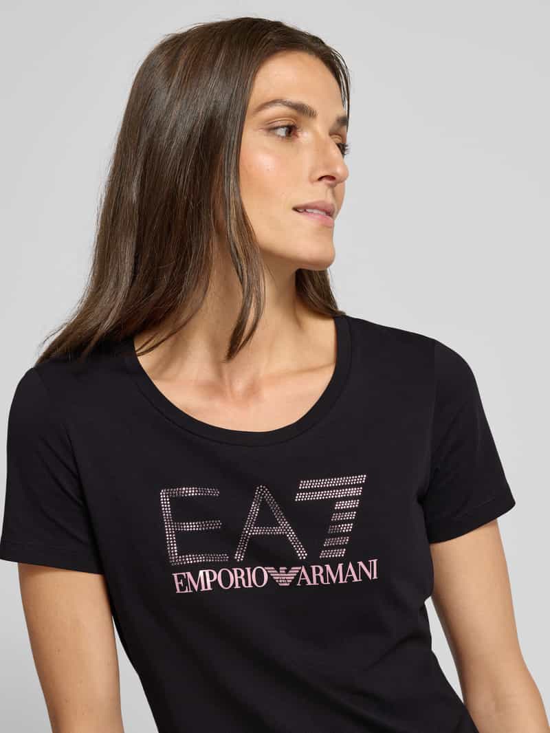 EA7 Emporio Armani T-shirt met labeldetail