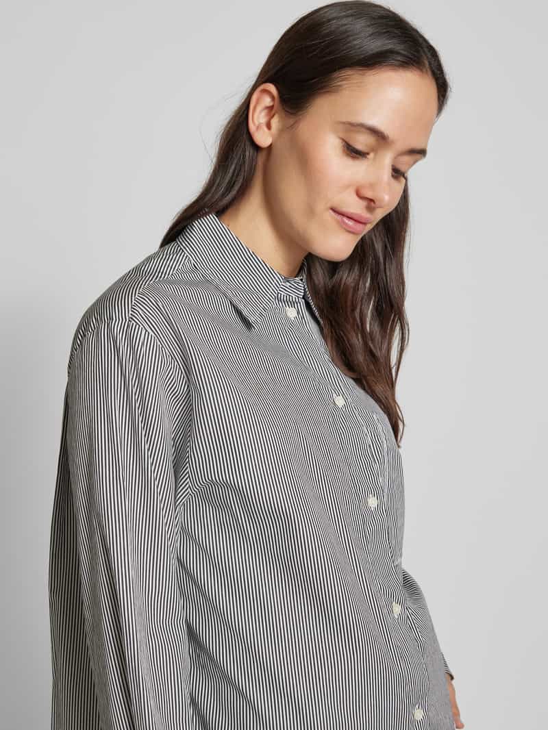 Marc O'Polo Loose fit overhemdblouse van puur katoen met streepmotief