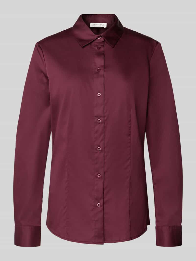 Christian Berg Woman Slim fit blouse met platte kraag