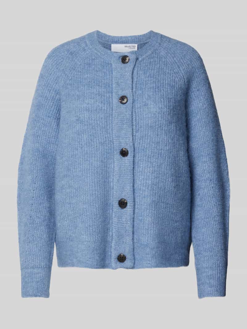 Selected Femme Gebreid jack met doorknoopsluiting model 'LULU'