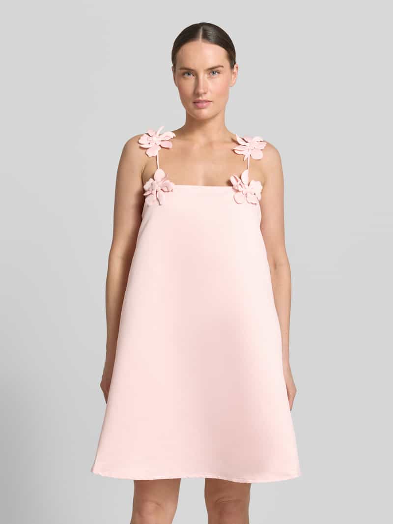 Y.A.S. cocktailjurk met florale applicaties model 'DOUCE' lichtroze, foto 4