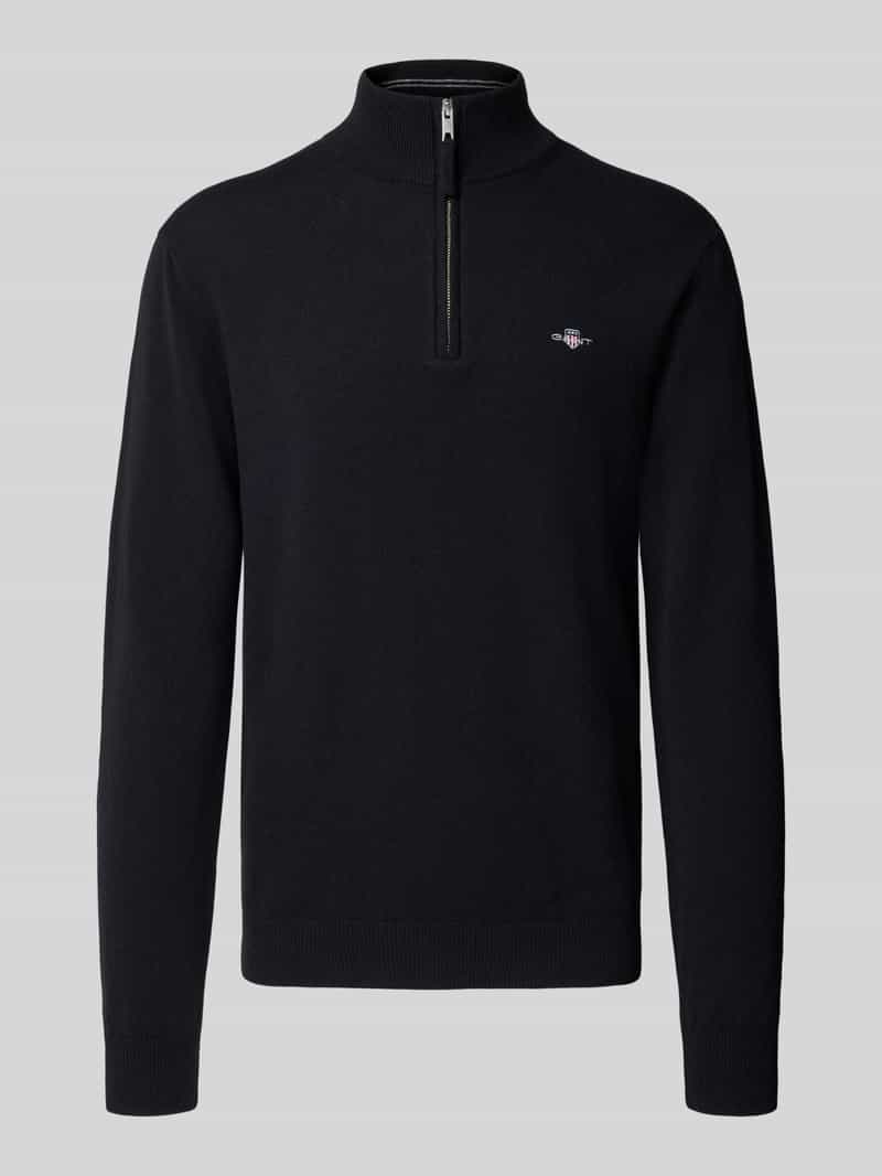 Gant Trui Soft Superfine Italian Lambswool Half Zip Zwart / male