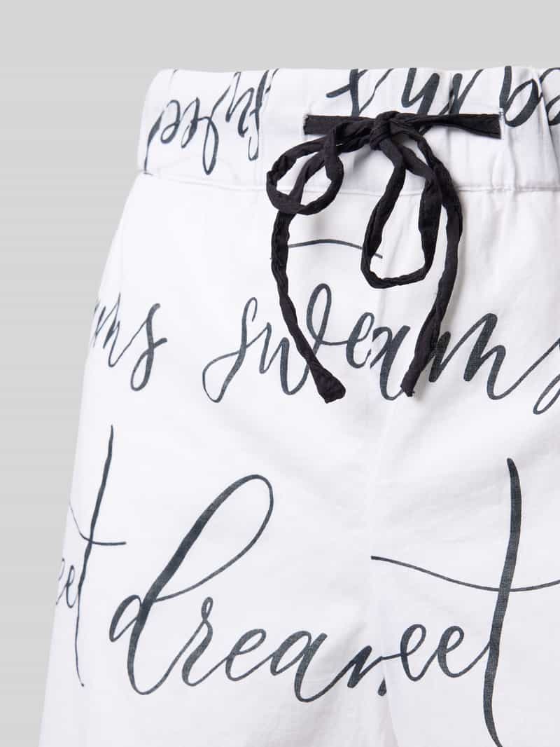 Christian Berg Woman Korte regular fit pyjamabroek met tunnelkoord