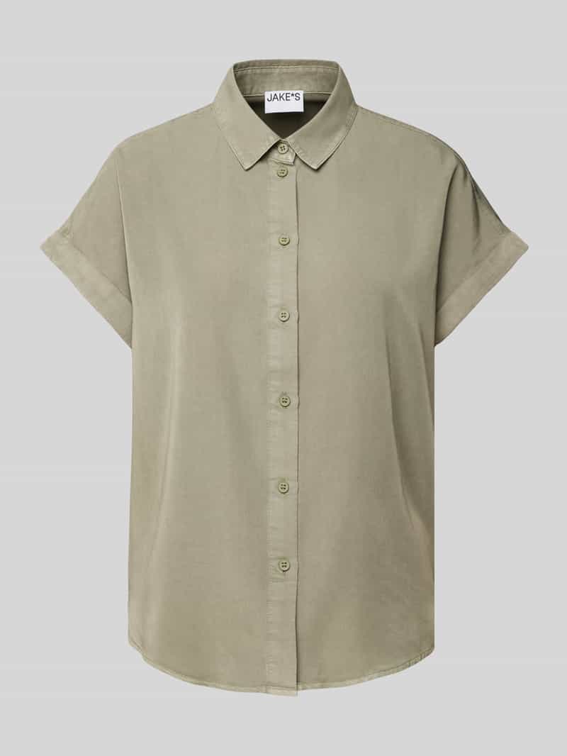 Jake*s Casual Regular fit overhemdblouse met knoopsluiting