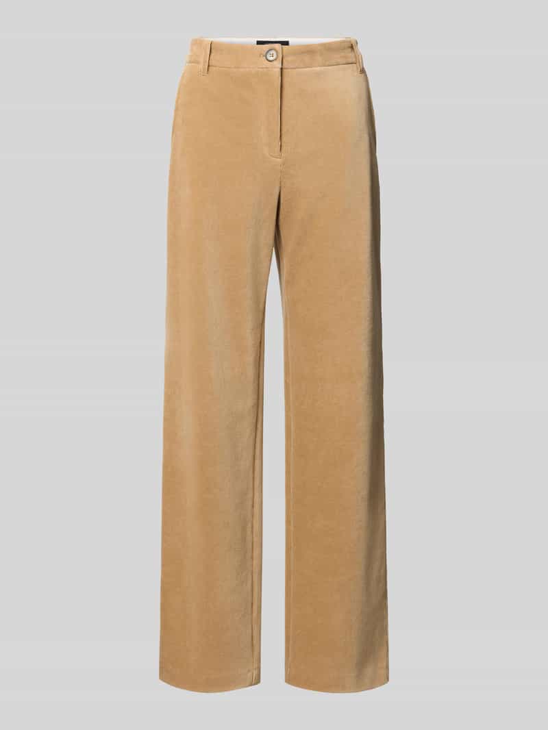 Marc Cain Wide Leg pantalon van katoenmix model 'WUKARI'
