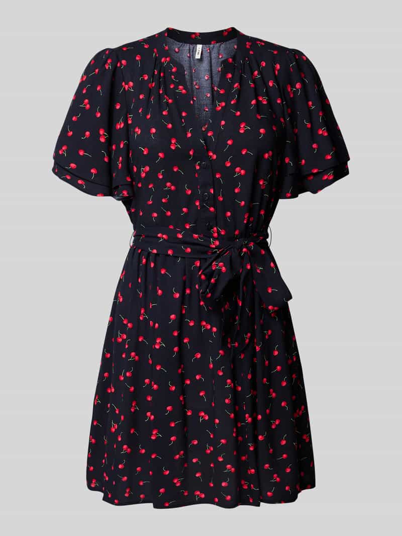 Only Getailleerde mini-jurk met strikceintuur model 'NOVA'