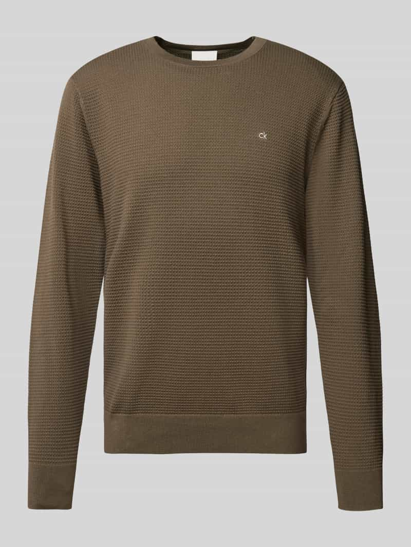 CK Calvin Klein Gebreide pullover met labelstitching