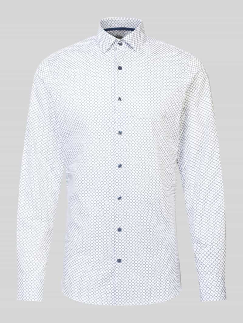 OLYMP Level Five Slim fit zakelijk overhemd van katoenmix met kentkraag
