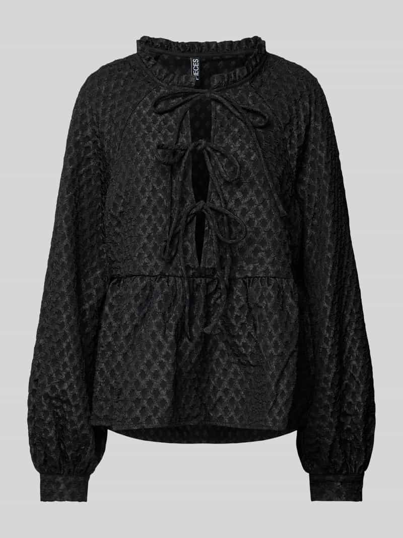 Relaxed fit blouse met structurmotief, model 'NIBE'