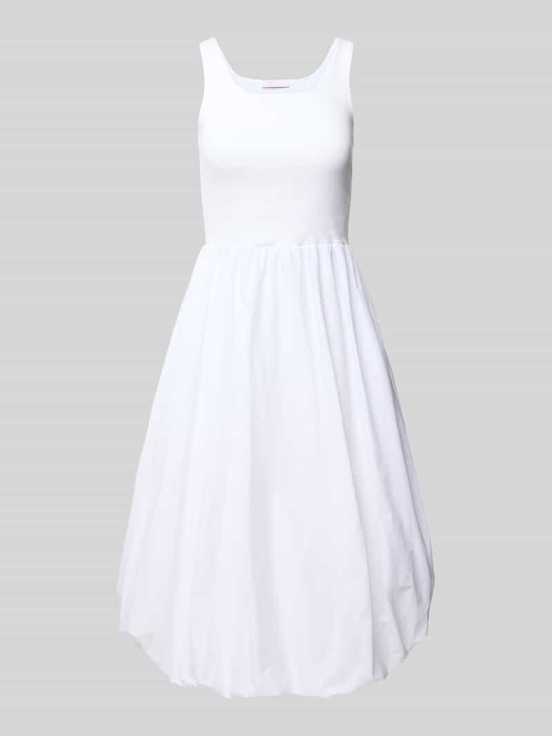Rich & Royal Knielange ballonjurk met ronde hals