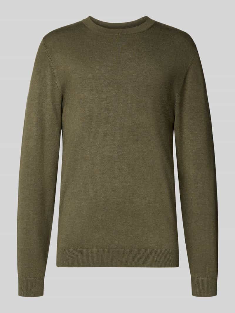 Gebreide pullover met ribboorden