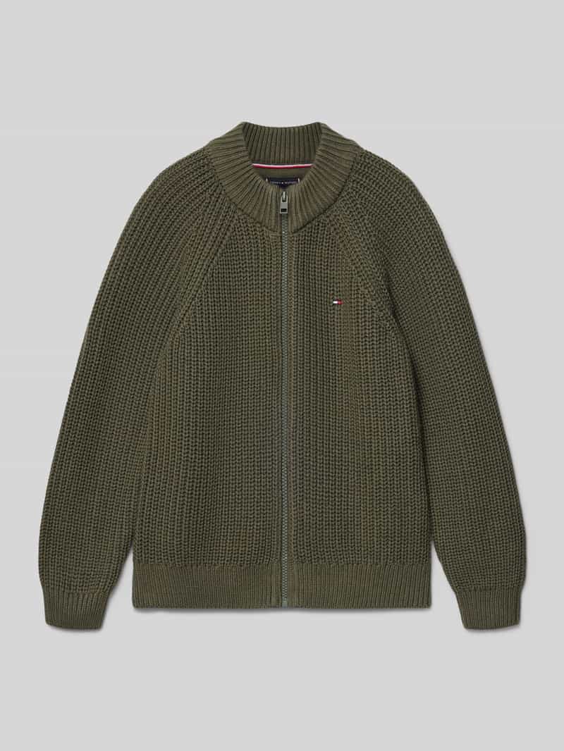 Tommy Hilfiger Teens Regular fit gebreid jack van katoenmix