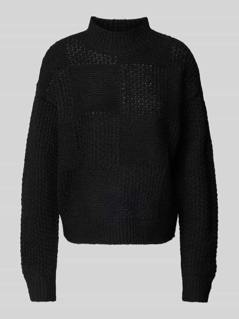 Vero Moda Regular fit gebreide pullover met opstaande kraag model 'MOON'