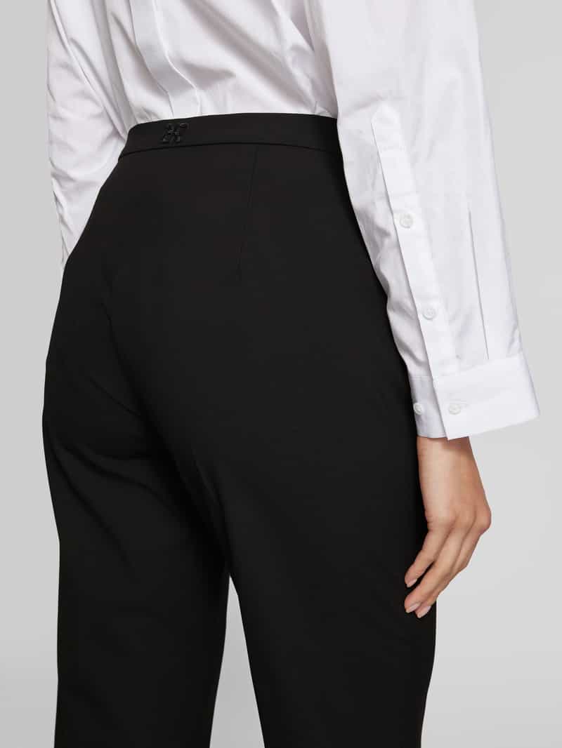 RAFFAELLO ROSSI Flared stoffen broek met siernaden en viscoe model 'DORO'