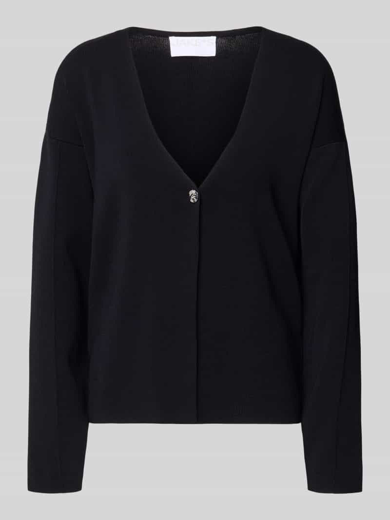Jake*s Collection Gebreid jack met knoopsluiting.