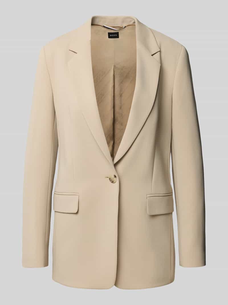 Boss Regular fit blazer met 1-knoopssluiting