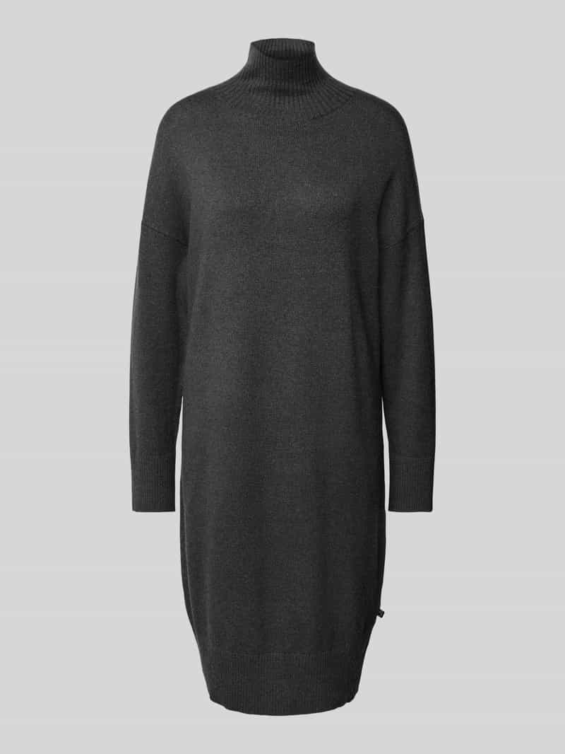Q/S designed by Gebreide jurk met geribde, staande kraag