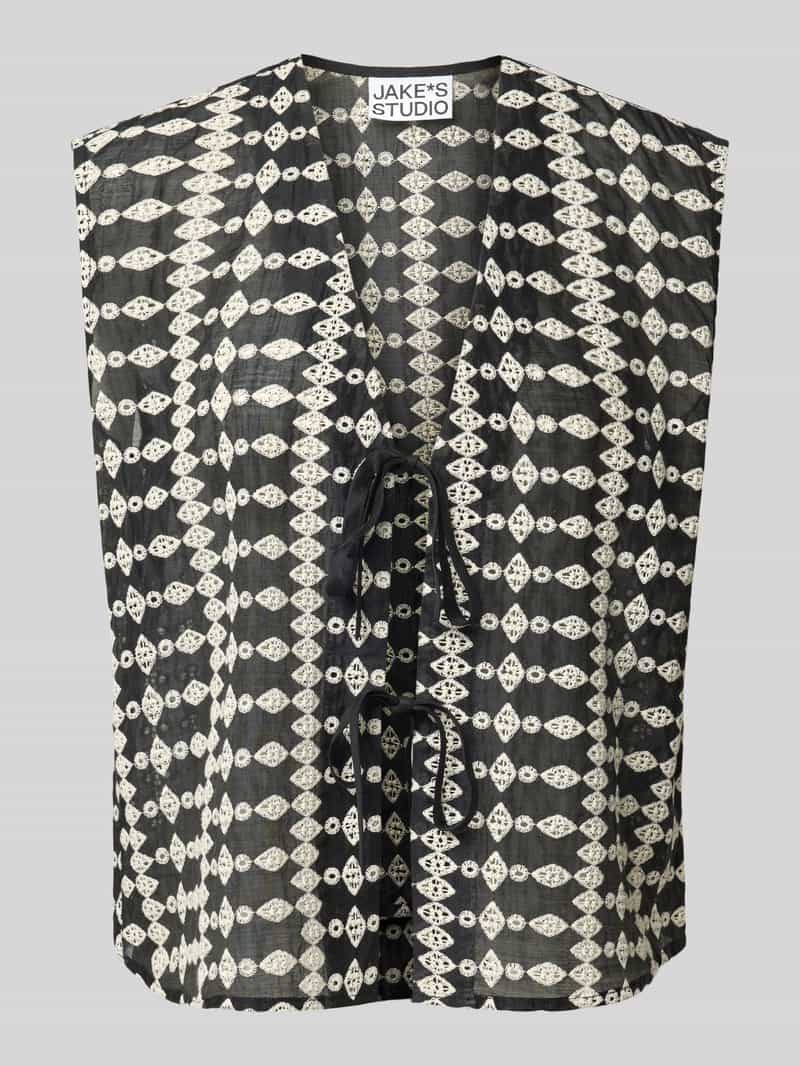 JAKE*S STUDIO WOMAN Relaxed fit blouse met vetersluiting