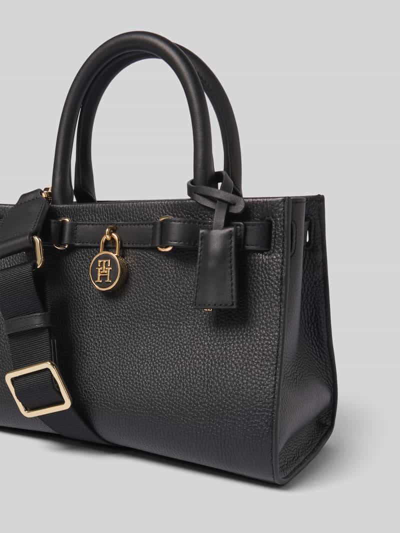 Tommy Hilfiger Schoudertas van generfd rundleer