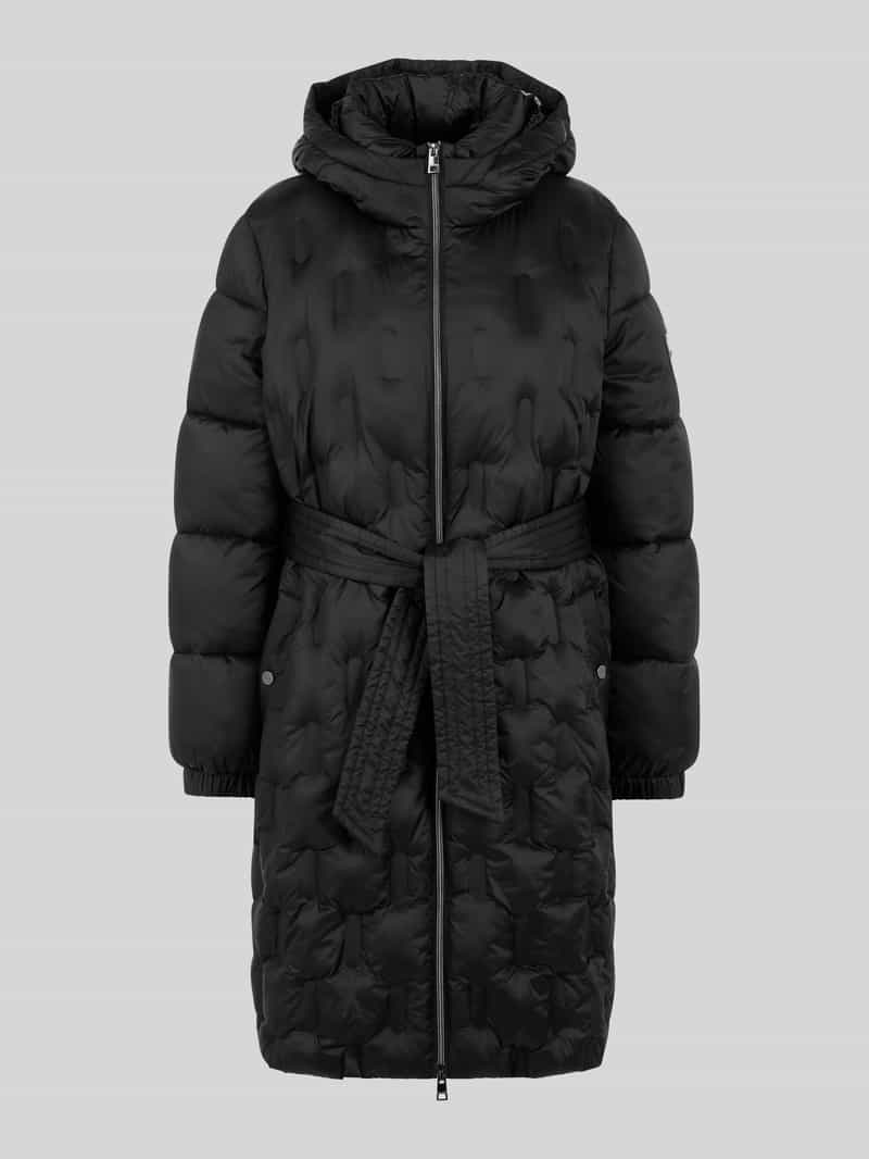 Marc Cain Regular fit gewatteerde mantel met tailleriem 'OUTDOOR'