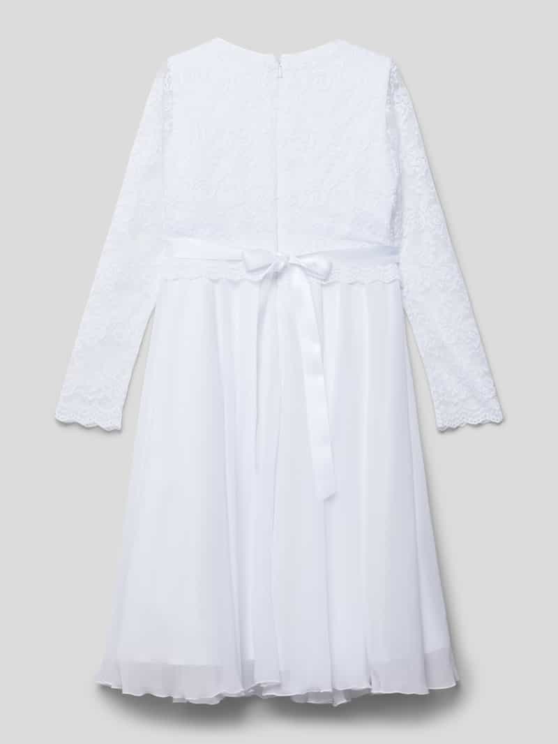 Jurk met garnering van kant Weise