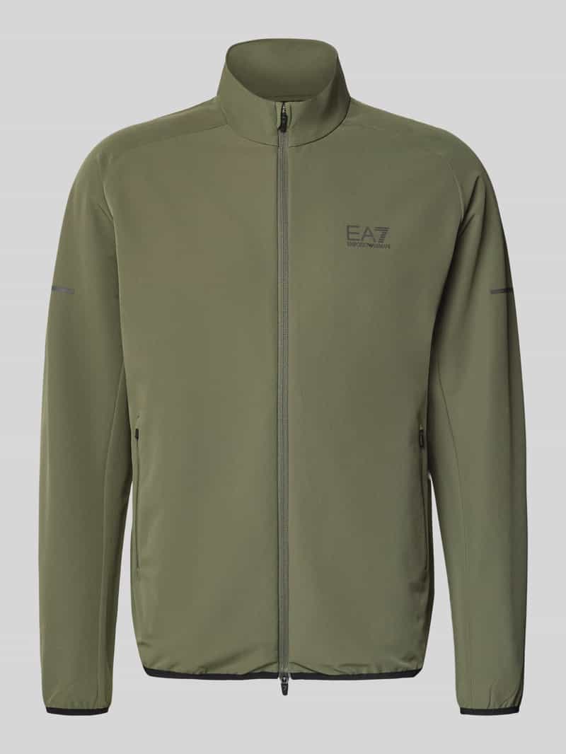 EA7 Emporio Armani Regular fit sweatjack met logoprint model 'Ventus'