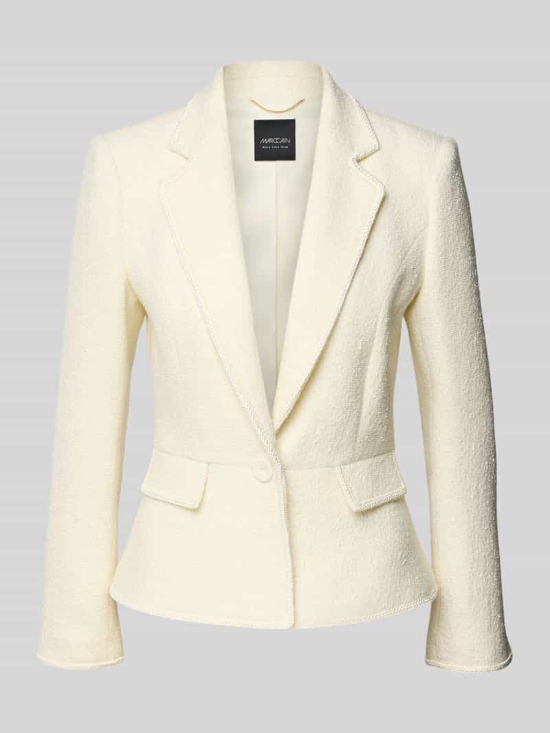 Marc Cain Slim fit blazer met reverskraag en klepzakken
