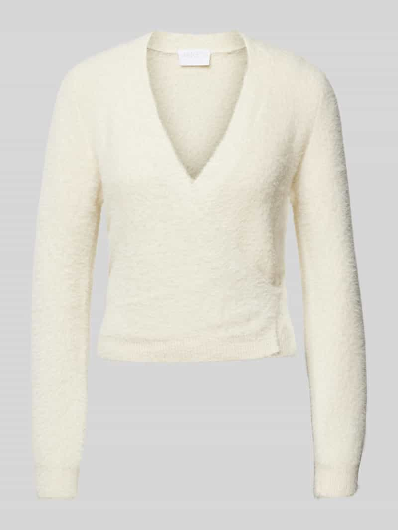 Jake*s Collection Cardigan in wikkellook met V-hals