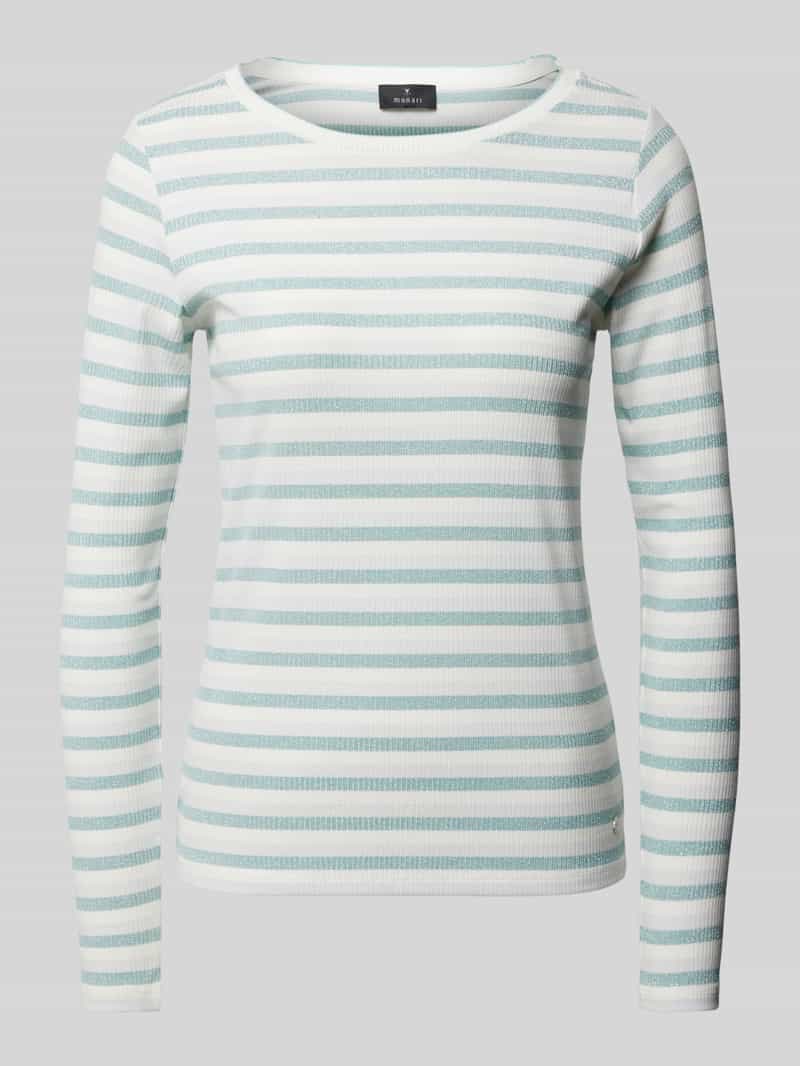 monari Shirt met lange mouwen en geribde ronde hals