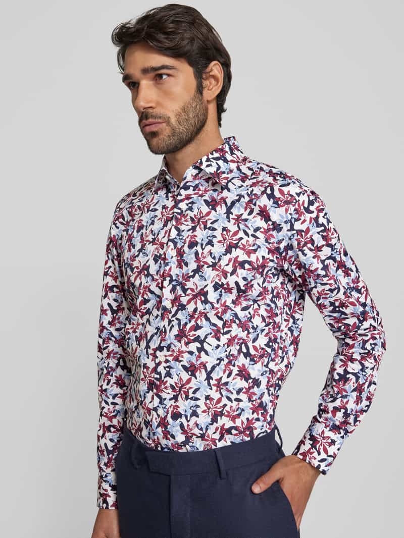 Boss Slim fit zakelijk overhemd met kentkraag model 'Hank'