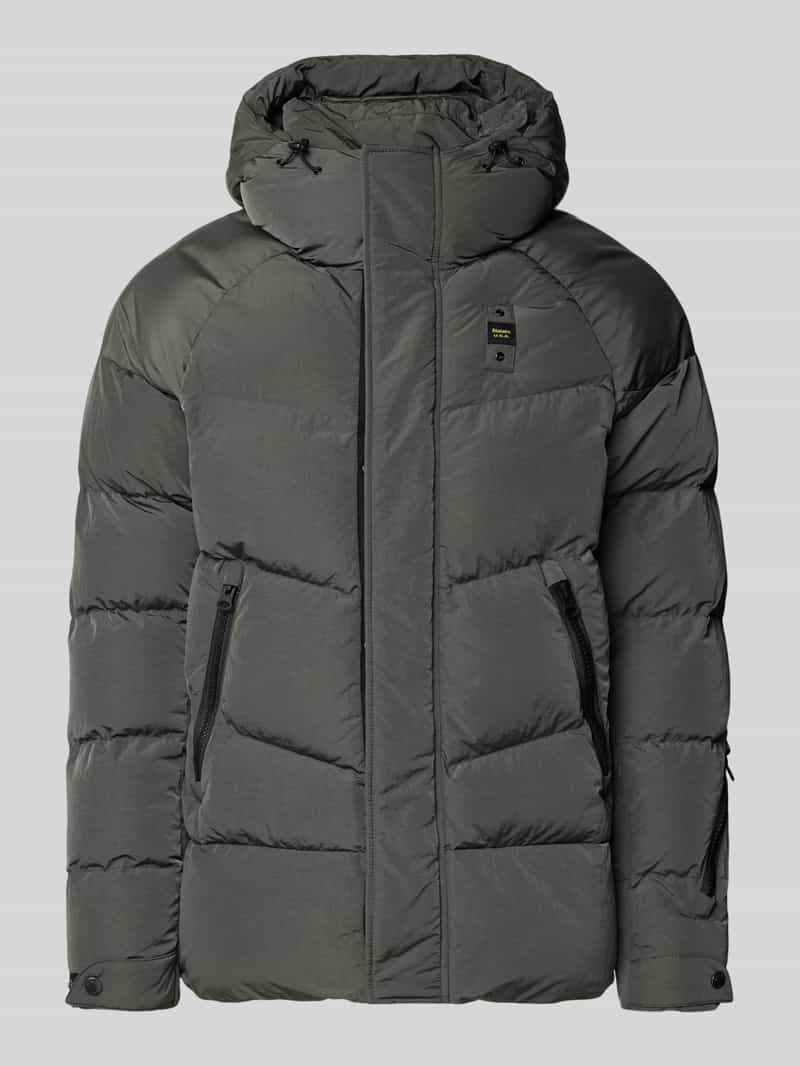 Blauer Usa Gewatteerd jack met labelpatch model 'CROWN