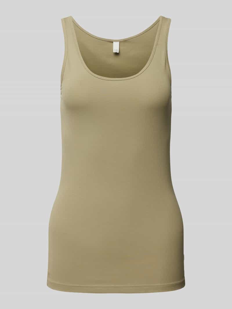 QS Tanktop met labeldetail