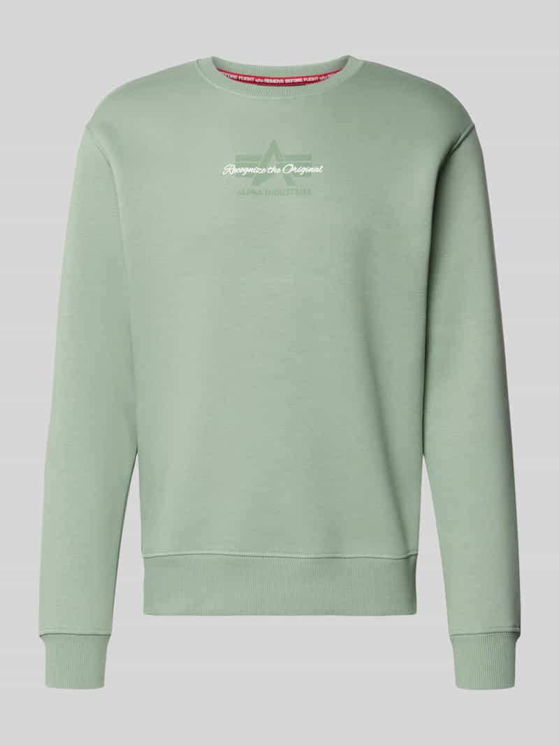 alpha industries Sweatshirt met logo en ronde hals