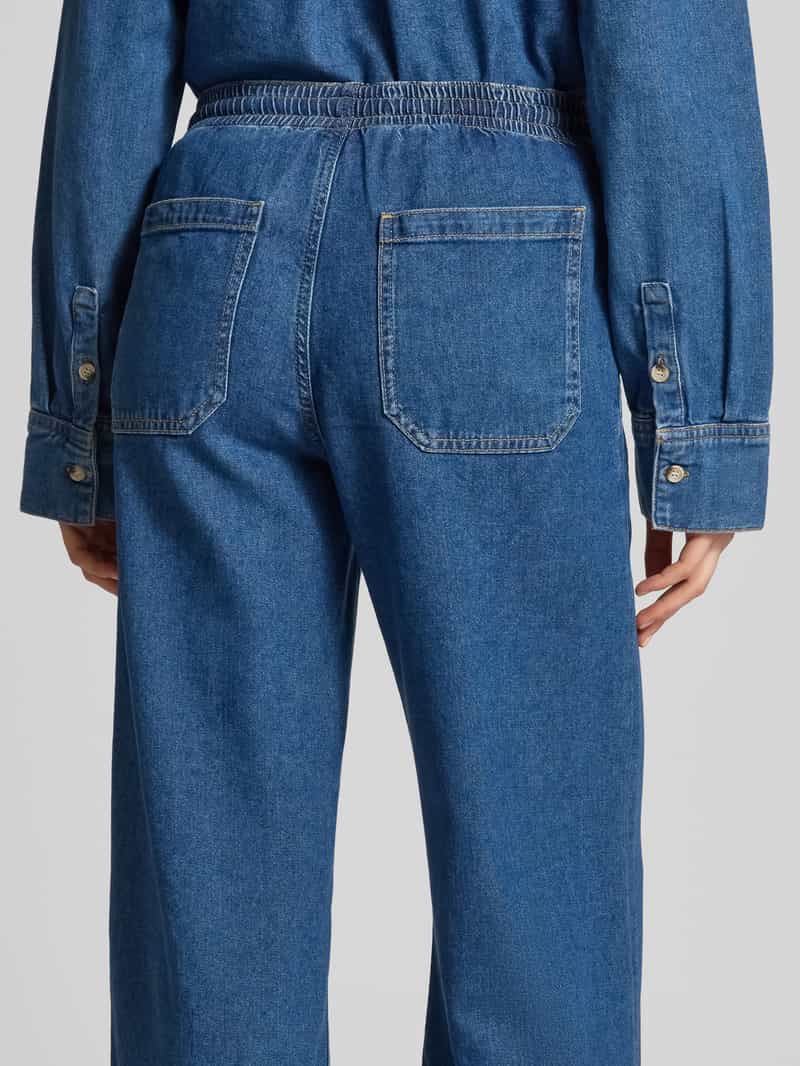 Opus Wide leg jeans met tunnelkoord model 'Miva'