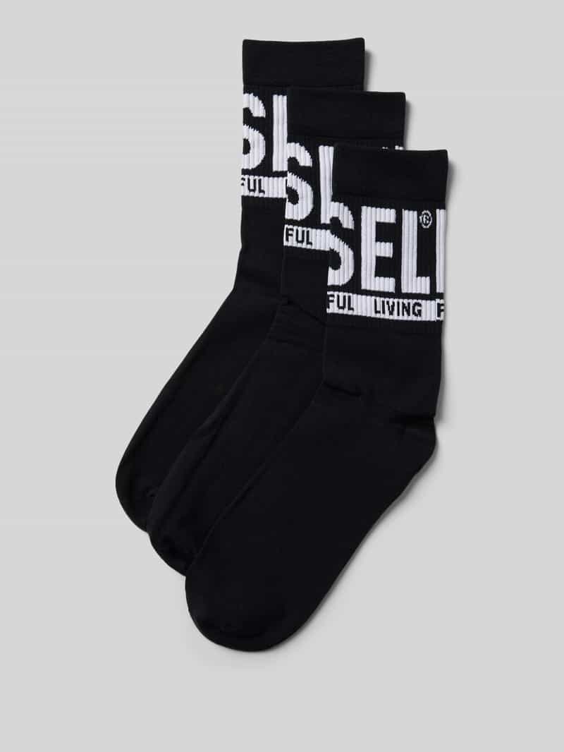 Diesel Sokken met labeldetail in een set van 3 paar