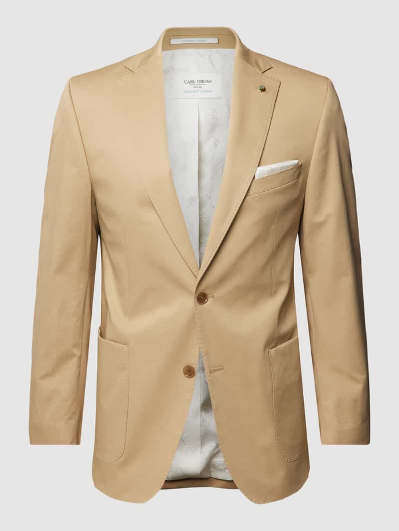 Carl gross Slim fit 2-knoops colbert met reverskraag, model 'Sander'