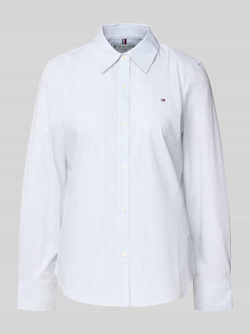 Tommy Hilfiger Regular fit overhemdblouse van katoenmix