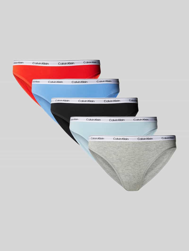 Calvin Klein Underwear Slip met elastische band met label in een set van 5 stuks