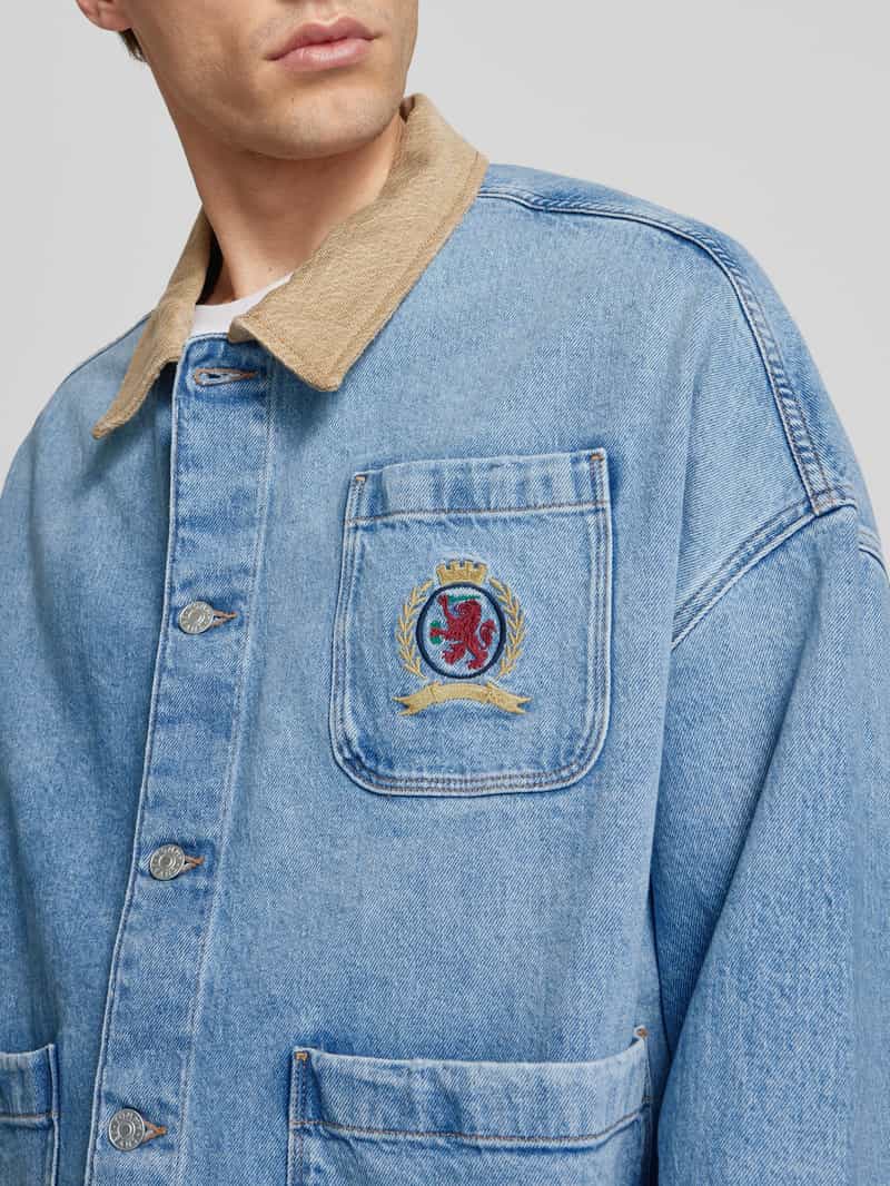 Tommy Jeans Relaxed fit jeansjack met contrasterende kraag