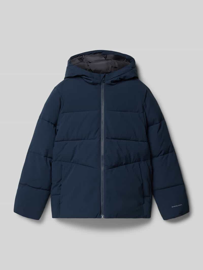 jack & jones Regular fit gewatteerd jack met logoprint model 'Global'