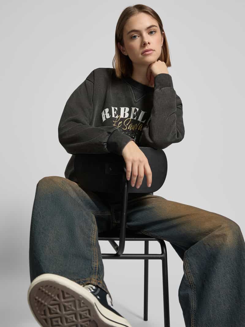 Only Comfort fit sweatshirt van katoenmix model 'LUCINDA'