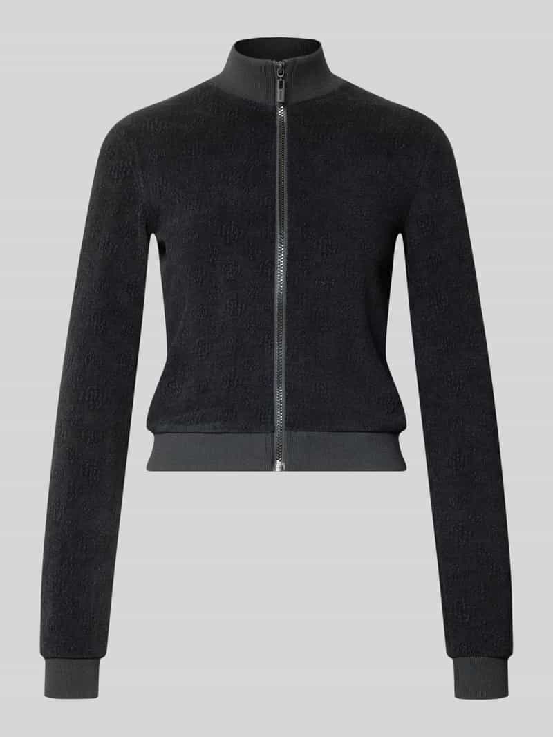 Slim fit sweatjack met opstaande kraag model 'LAUDOMIA'