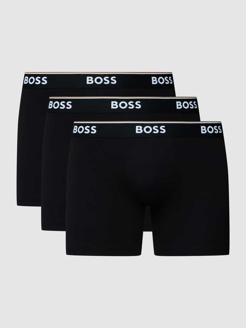 Boxershort met logo in band in een set van 3 stuks, model 'Power'