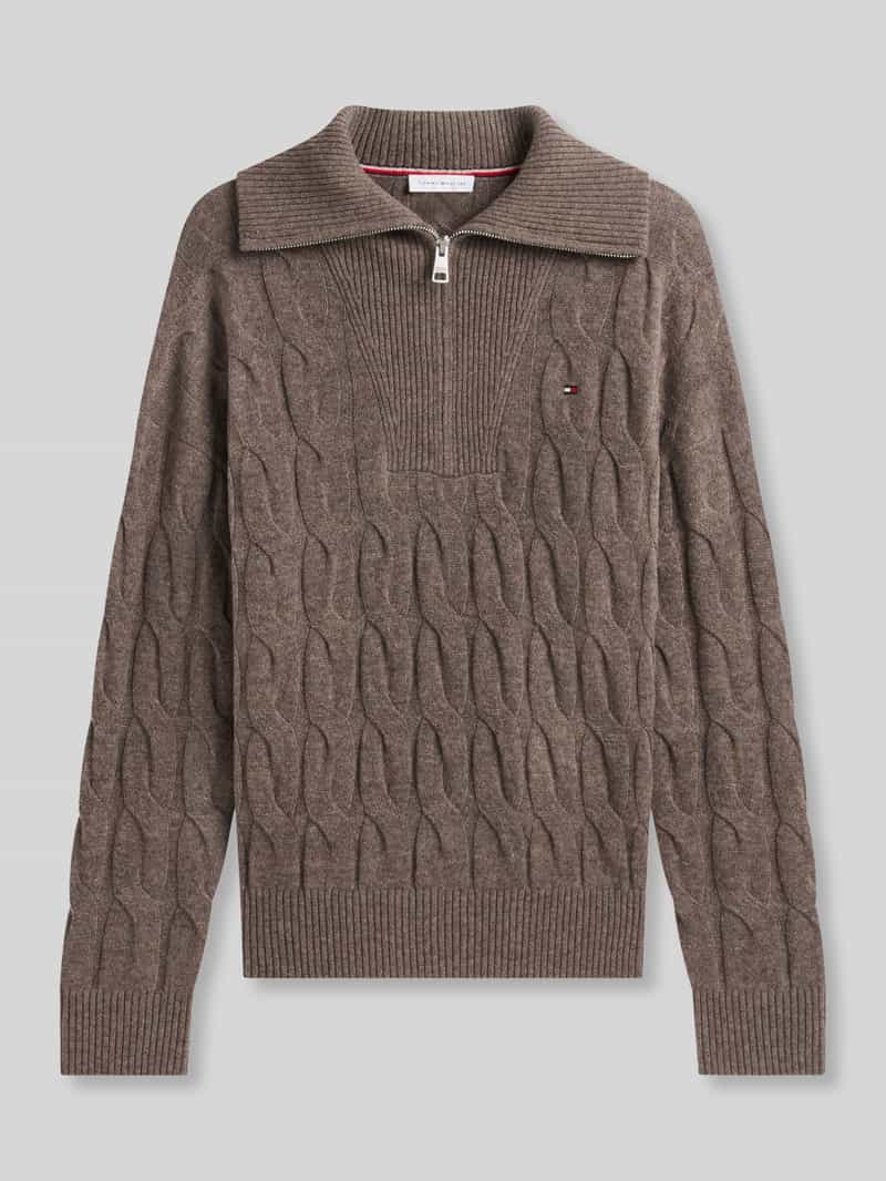Tommy Hilfiger relaxed fit schipperstrui van pure wol